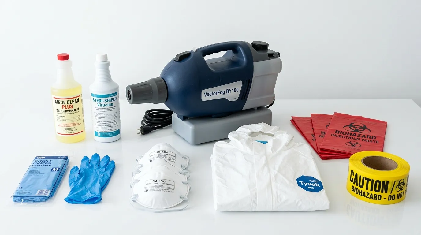 Professional biohazard remediation crew working in Westchester